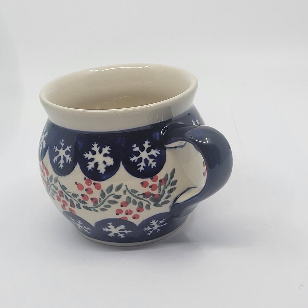 Boleslawiec Polish Pottery Ceramic Mug Cup Hand made in Poland Red Berries